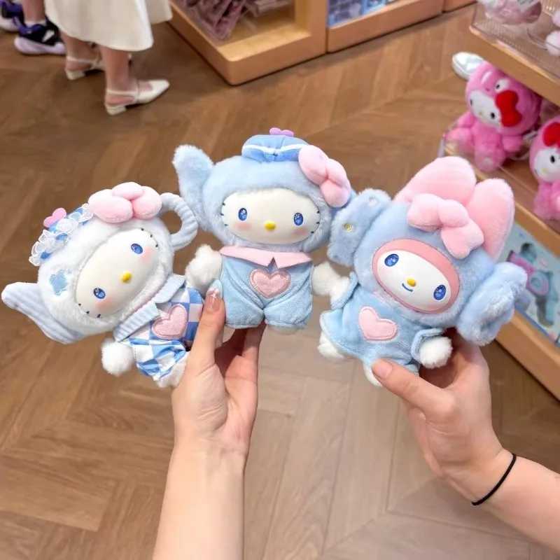 

Anime Hello Kitty Kuromi My Melody Cinnamoroll Action Figures Vinyl Plush Toy Blind Box Collectible Ornament Kids Gifts