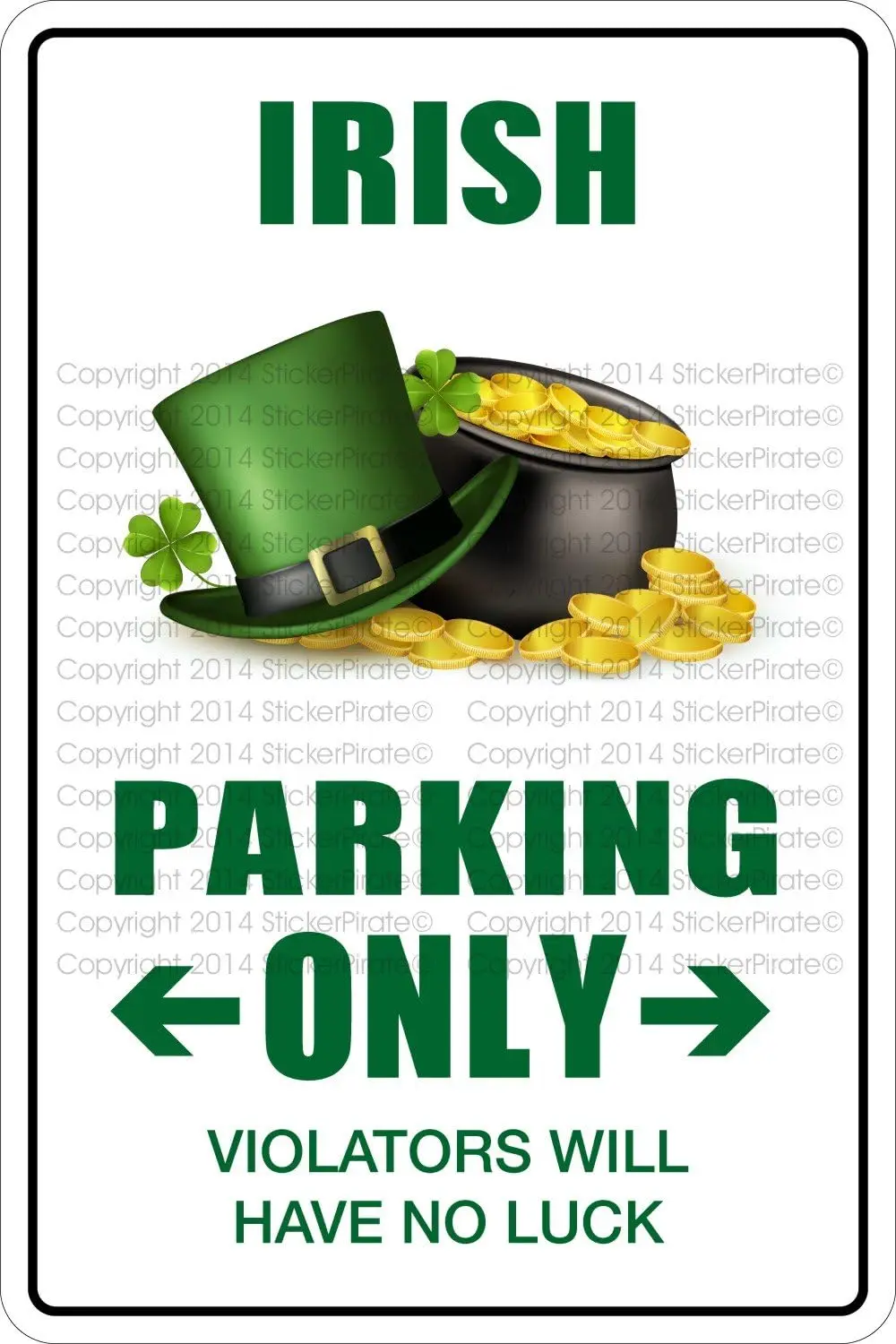 НаклейкаПират, только для ирландской парковки, металлический знак, алюминий NS 370-алюминий