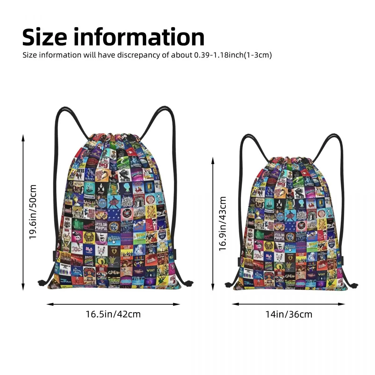 Musicals! Sports Drawstring Backpack Sport Fitness Travel Outdoor Sackpack Women And Men Large Capacity Gym Swim Beach Bags