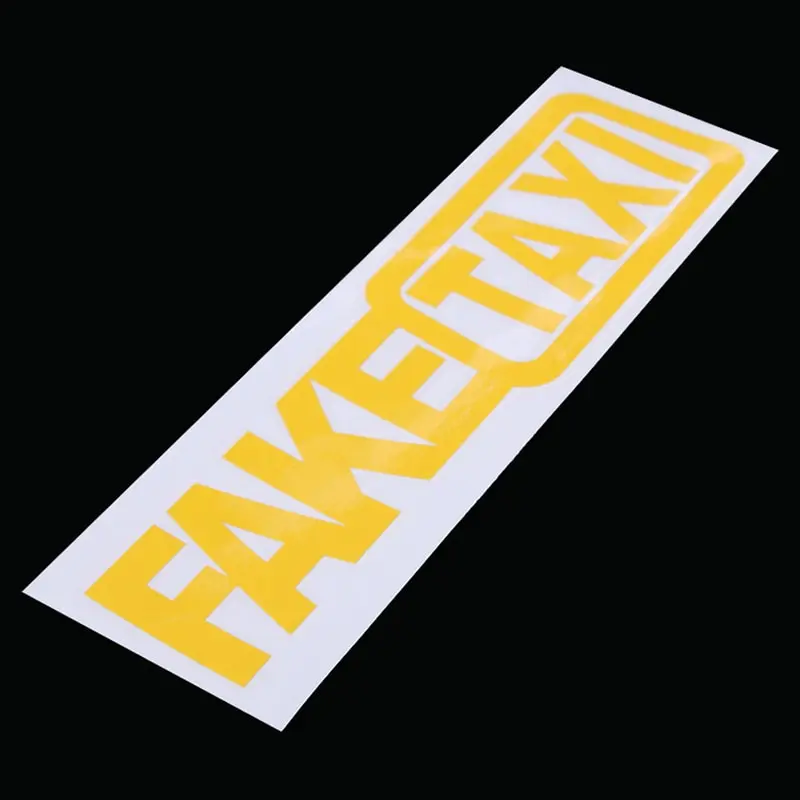 Funny FAKE TAXI Car Auto Sticker FakeTaxi Decal Emblem Self Adhesive Vinyl Universal