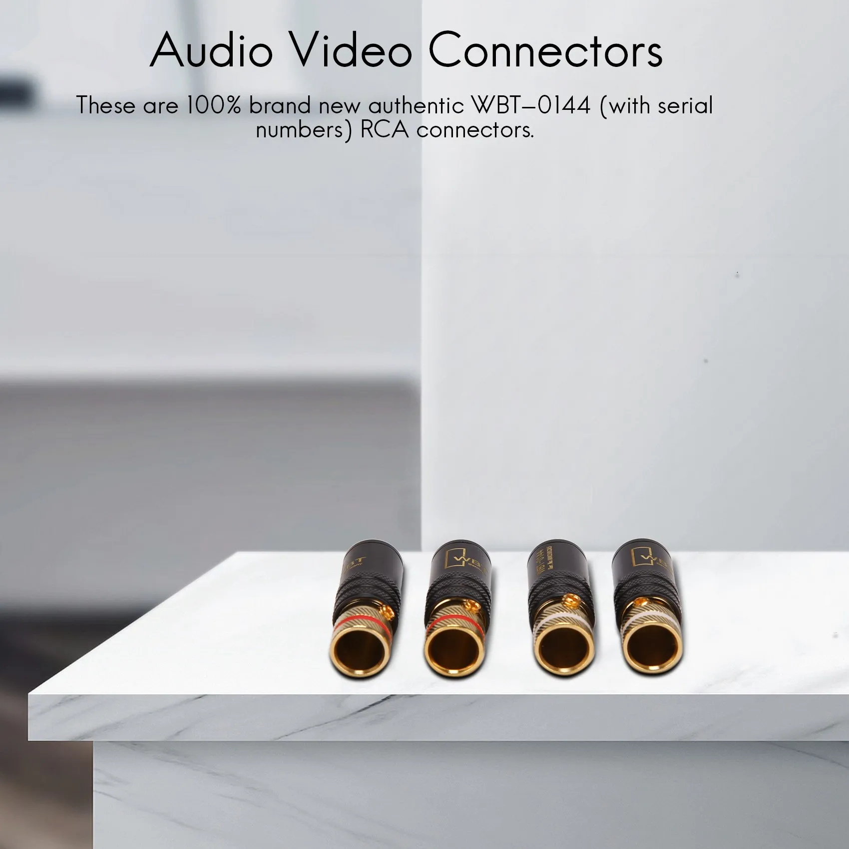 Fiches de verrouillage Rca, connecteurs audio et vidéo, 4 pièces