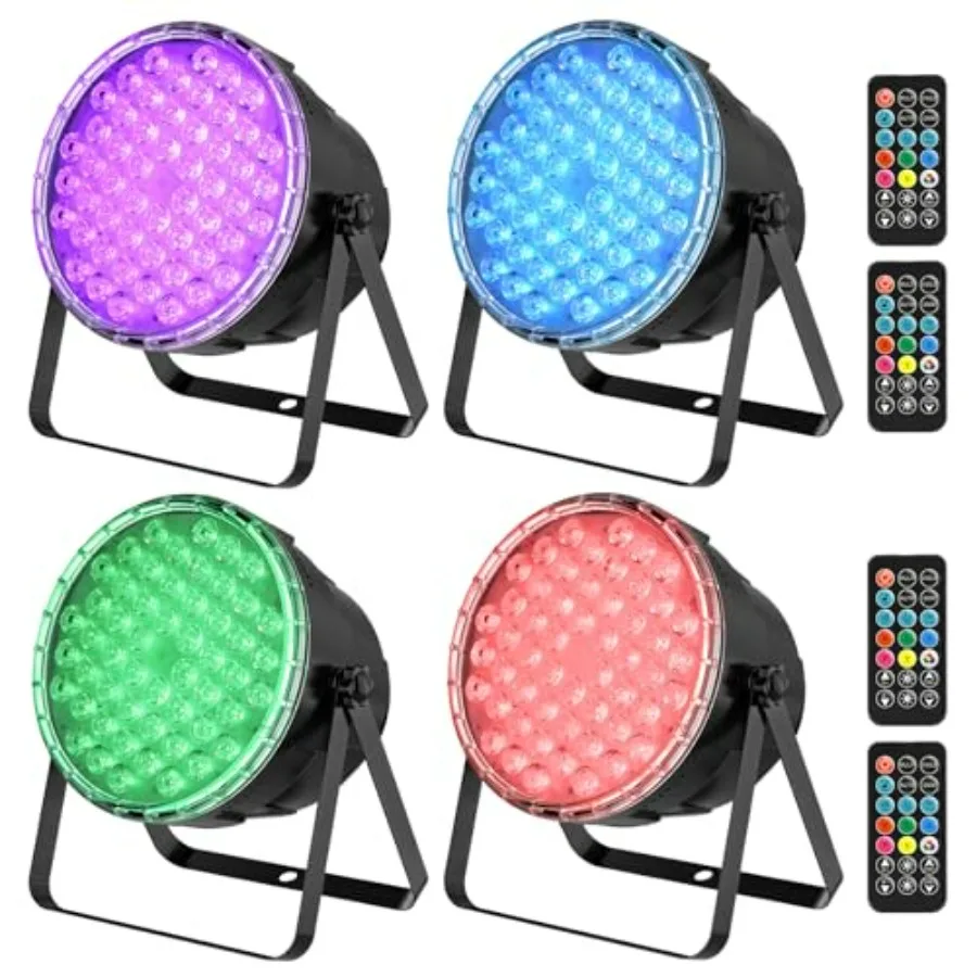

Светодиодные RGB-прожекторы 54x3W 3-в-1 с дистанционным управлением DMX для сценического освещения DJ, превосходная яркость, стробоскоп и эффект заливающего света