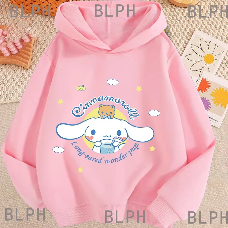 

Новая детская толстовка с принтом собаки Sanrio 2022, толстовка для мальчиков и девочек, удобная и теплая детская толстовка с капюшоном