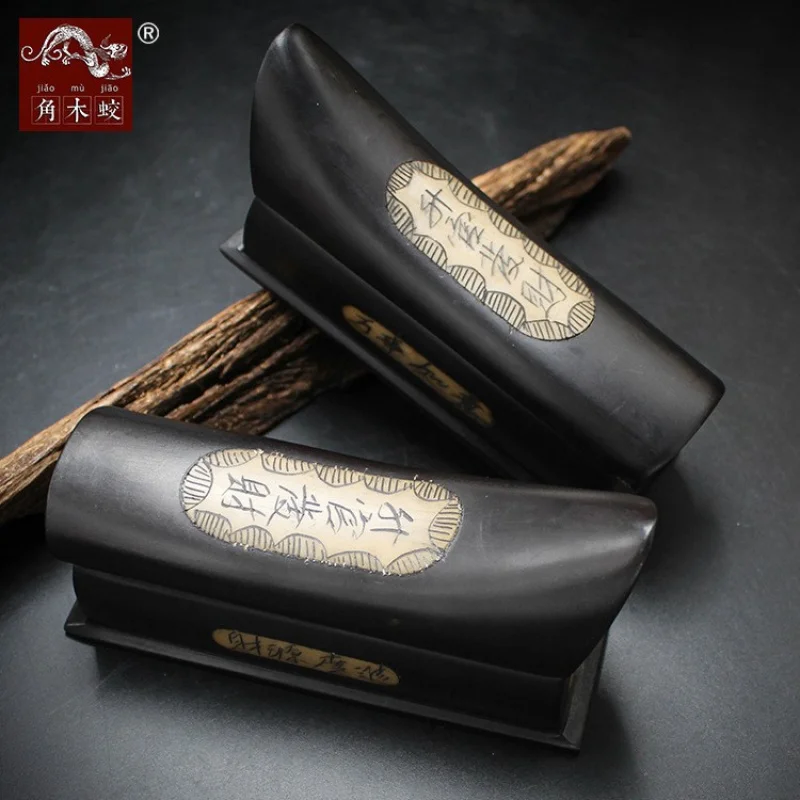 

Old pearwood antique-style small coffin ornament, a wooden decoration for promotion and prosperity