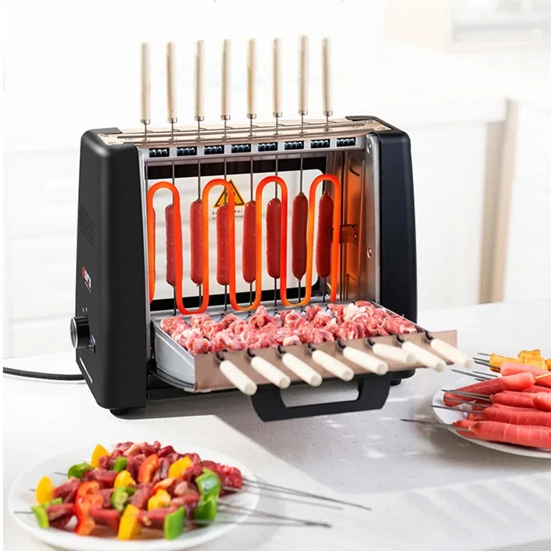 

【Hot】Barbecue Grill Household Automatic Rotating Skewers Machine Smokeless Rotary Electric Grill 220V/1200W Barbecue Grill