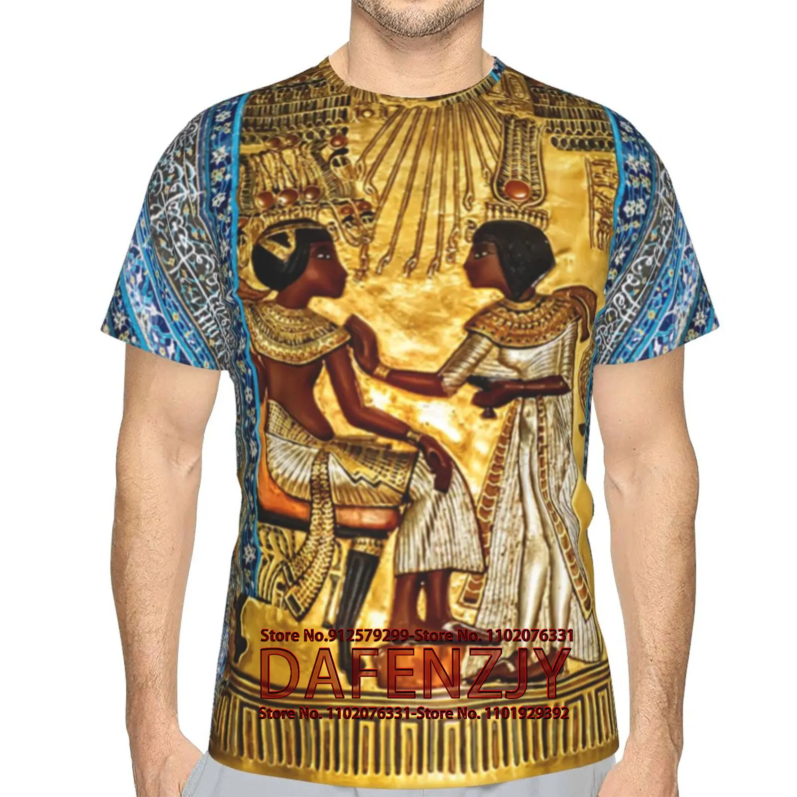 

Summer Men's T-shirt Casual 3D Printing Ancient Egypt Eye of Horus Egyptian Symbol Tee Shirts Daily Short Sleeve Tees Tops