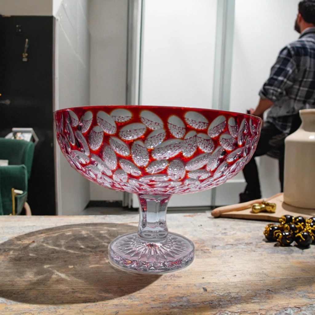 Luxury handmade crystal fruit bowl elegant home decoration design
