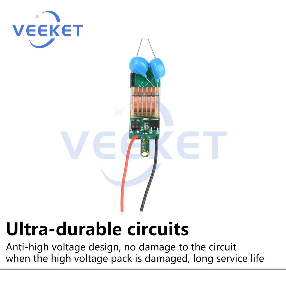 DC 3.3V-5V to DC 15-30KV Arc Igniter High Voltage Module Adjustable High Power High Voltage Booster Module High Voltage Coil