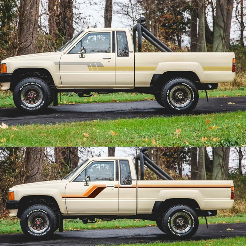 

Наклейки на автомобиль для Toyota Hilux 2-дверных версий, для модификации кузова, индивидуальные виниловые наклейки с полосами Cobar Renmark