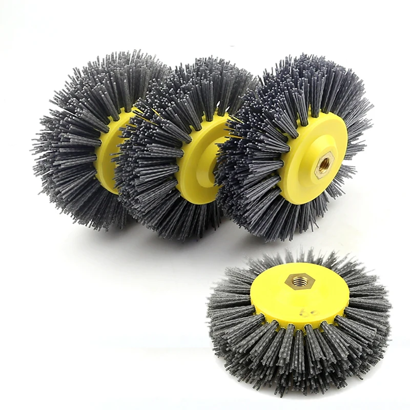 

ABSF 1 Piece Nylon Abrasive Wire Polishing Brush Wheel For Wood Furniture Stone Antiquing Grinding