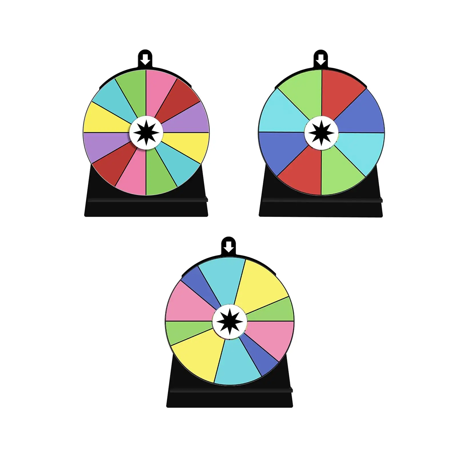 Color Rotating Wheel Roulette Wheel Editable Interactive Game Erasable Reusable Drinking Game Fortune Wheel for Stores Bar