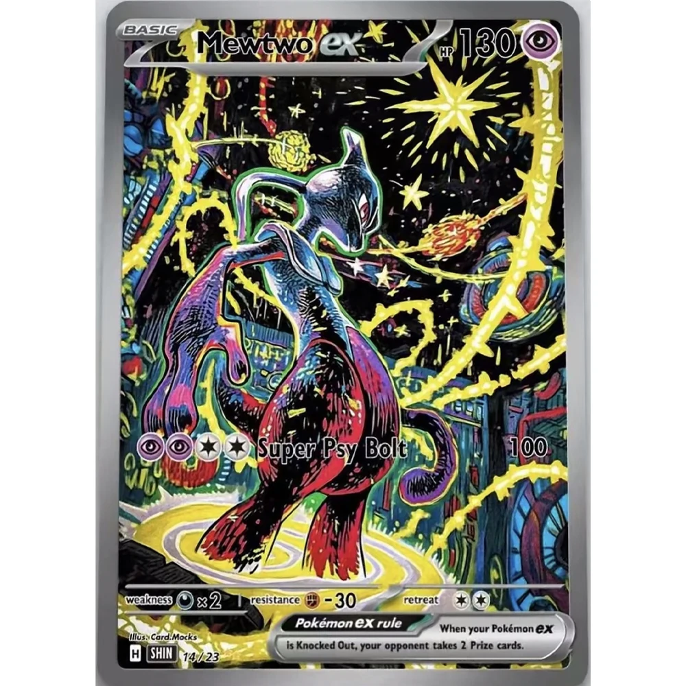 PKM PTCG Card Dark Fantasy Style Set Art Gengar Shining Chaizard Rapidash Custom Collectible Anime Game Cards with Holographic view 6