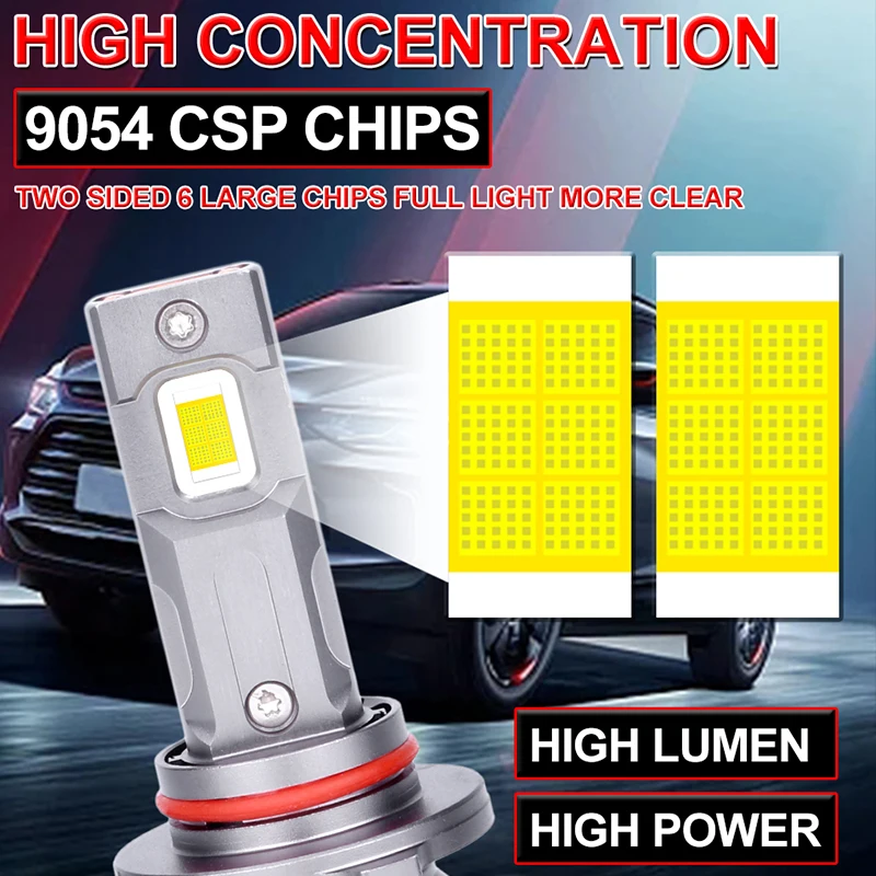 H4 LED المصباح Canbus فك H1 H11 H8 H9 H4 HB3 9005 HB4 9006 9012 HIR2 9054 CSP رقاقة PTF STG مرحبا/لو شعاع أضواء السيارة الضباب مصباح