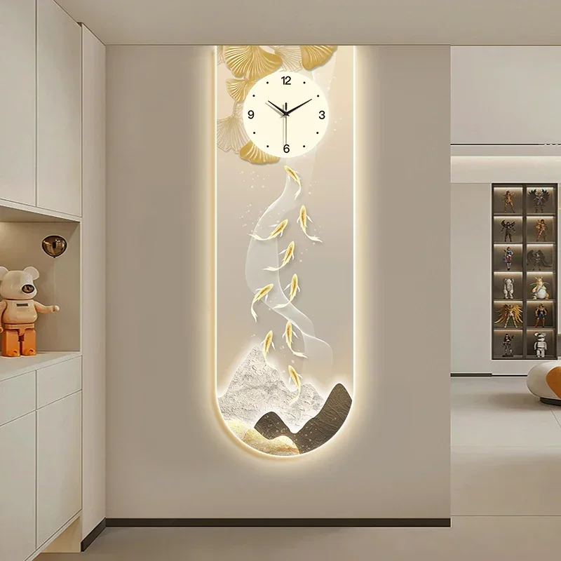 Style Silent Wall Clock Luxury Interior Design Luxury Living Room Clock Wall Kitchen Horizontally Horloges Murales Home Decor