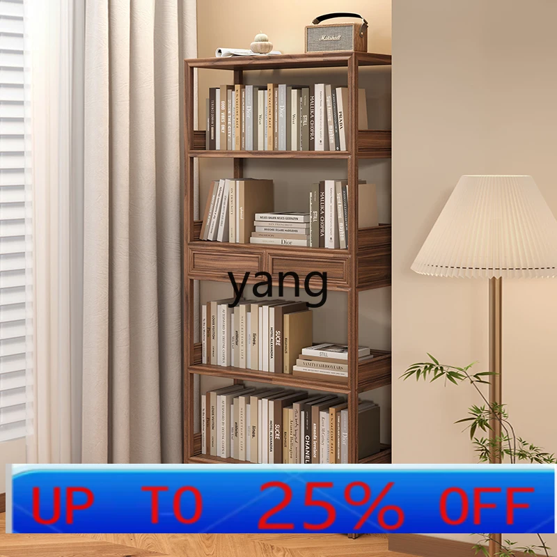CX  solid wood bookshelf balcony study Zen shelf display shelf