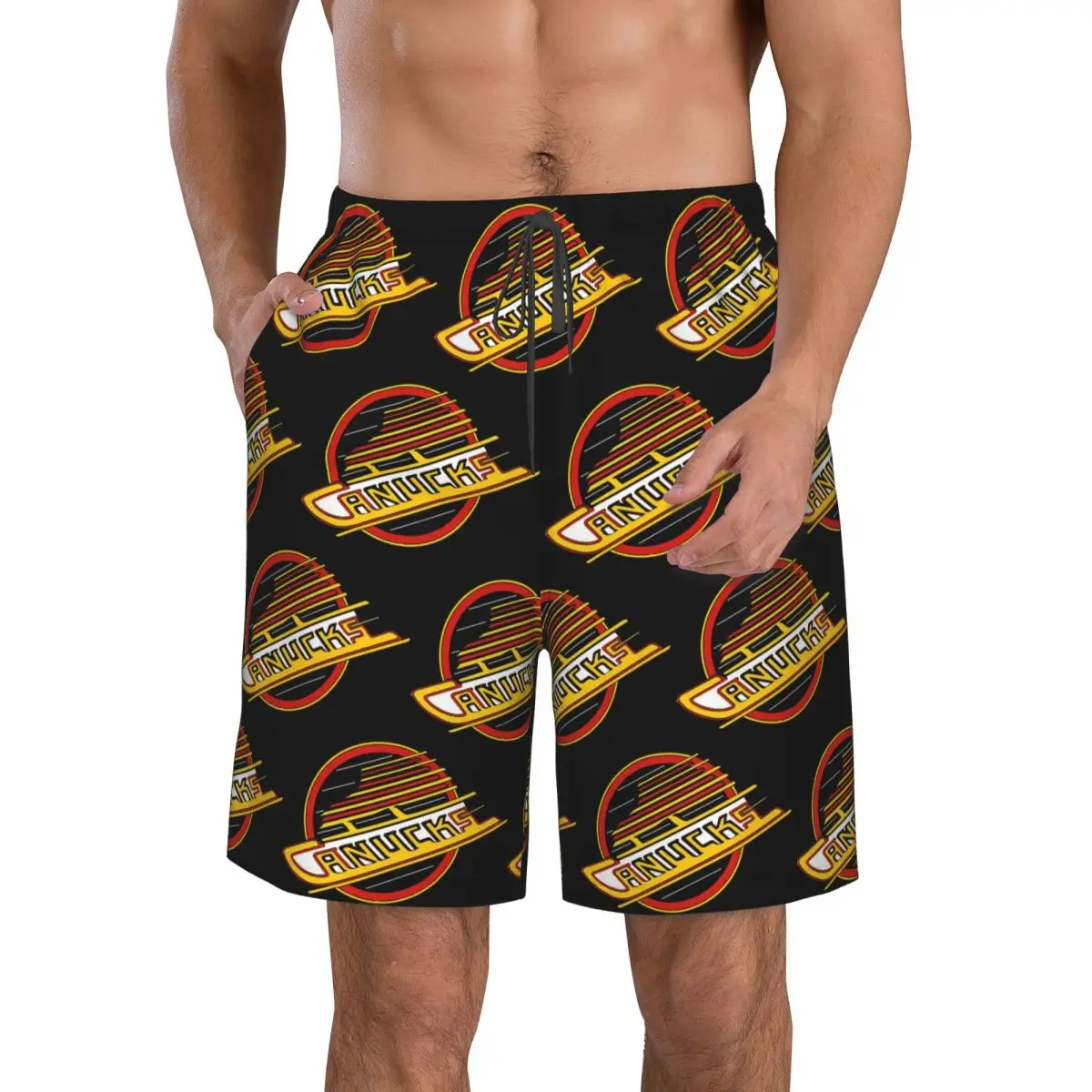Vancouver Hockey Canucks Skate Trunks Beach Board Shorts Casual Quick Dry Swimming Summer Men Pants