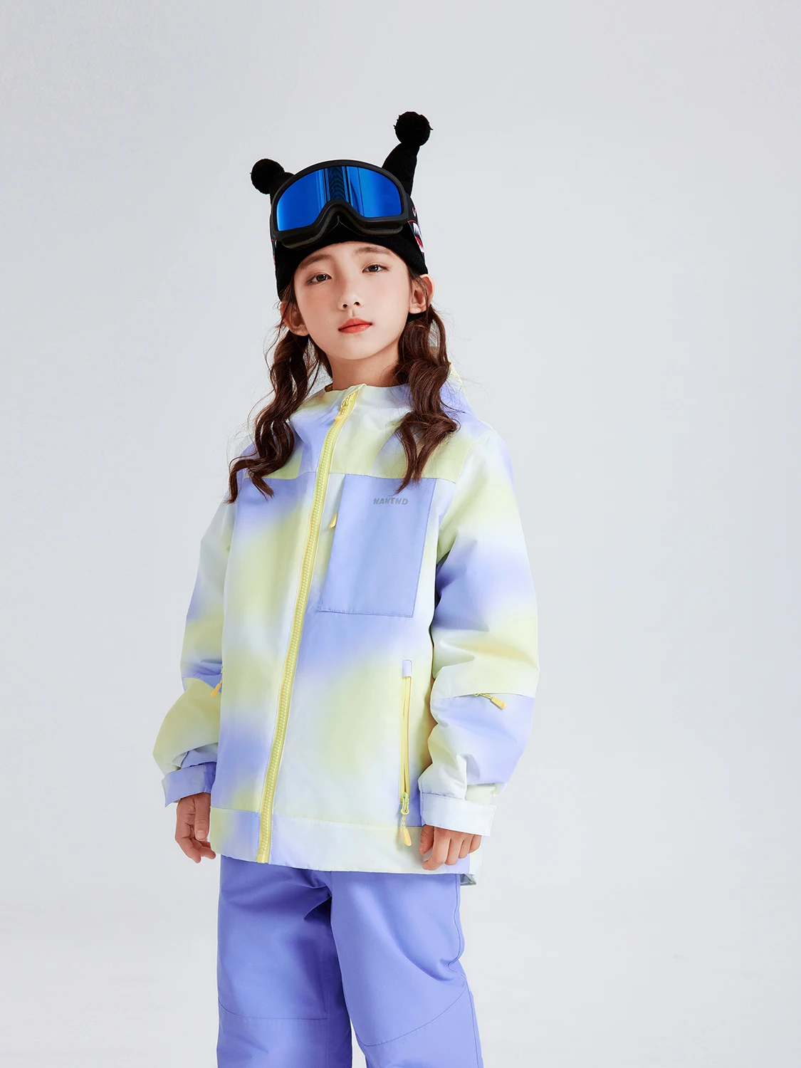 NANDN Traje de esquí para niños Conjunto de pantalones de esquí Snowboard Nuevo Top de esquí de invierno grueso impermeable para niños y niñas