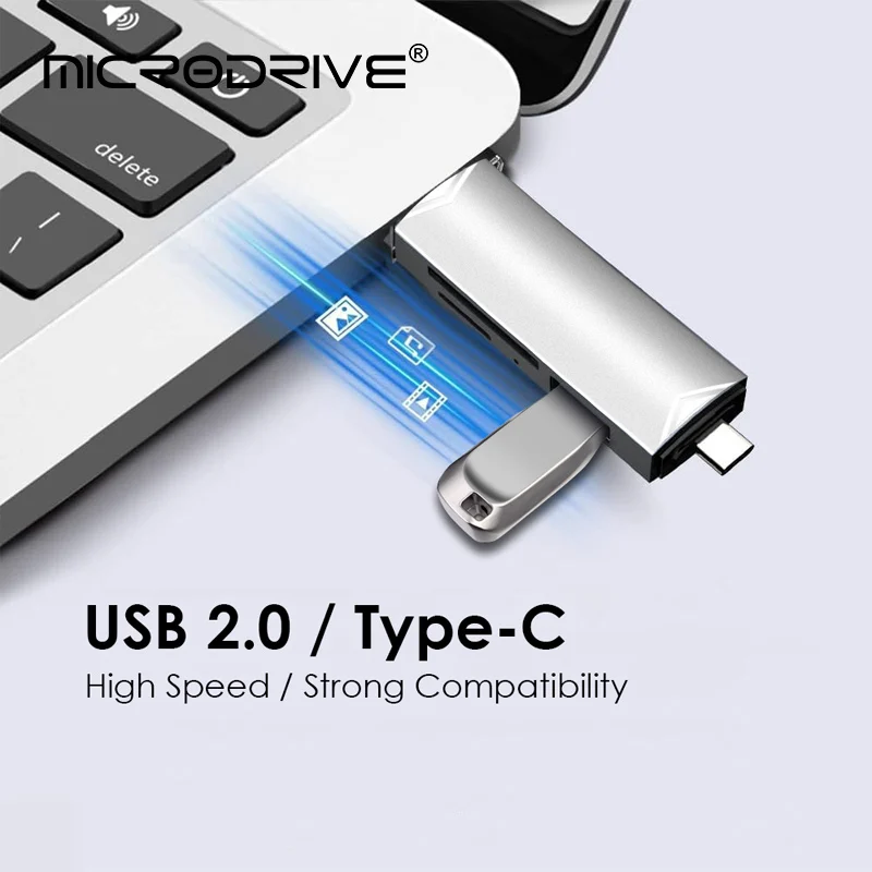 OTG C 타입 마이크로 TF 카드 리더기, USB OTG 어댑터, USB 3.0 TF 카드, USB 플래시 드라이브, 다기능 카드 리더기, 6 in 1