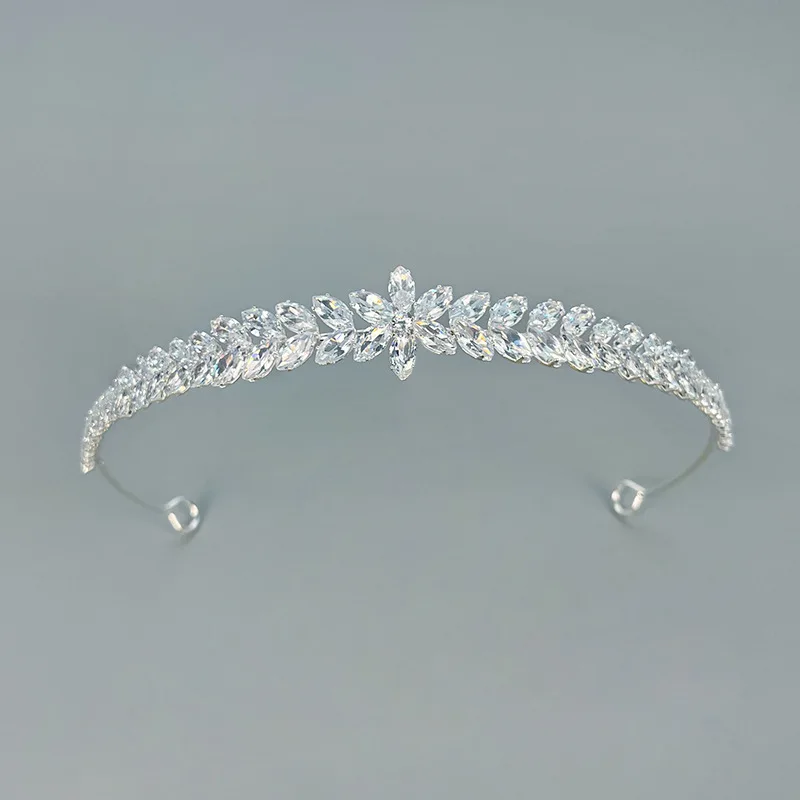 Bride Headband For Wedding Hair Jewelry Accessories Cubic Zirconia Bridal Tiaras Hairband Prom Party Headdress Crown For Women