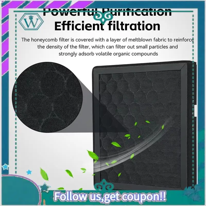 

Upgraded 2Pcs For Bambu Lab H2D Air Filter Activated Carbon Air Purifier Filter Replacement For 3D Printer Accessories