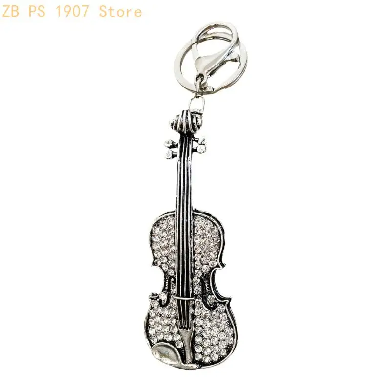 Lovely Miniature Violin Keyring Great Gift For Musicians And Friend 55KA