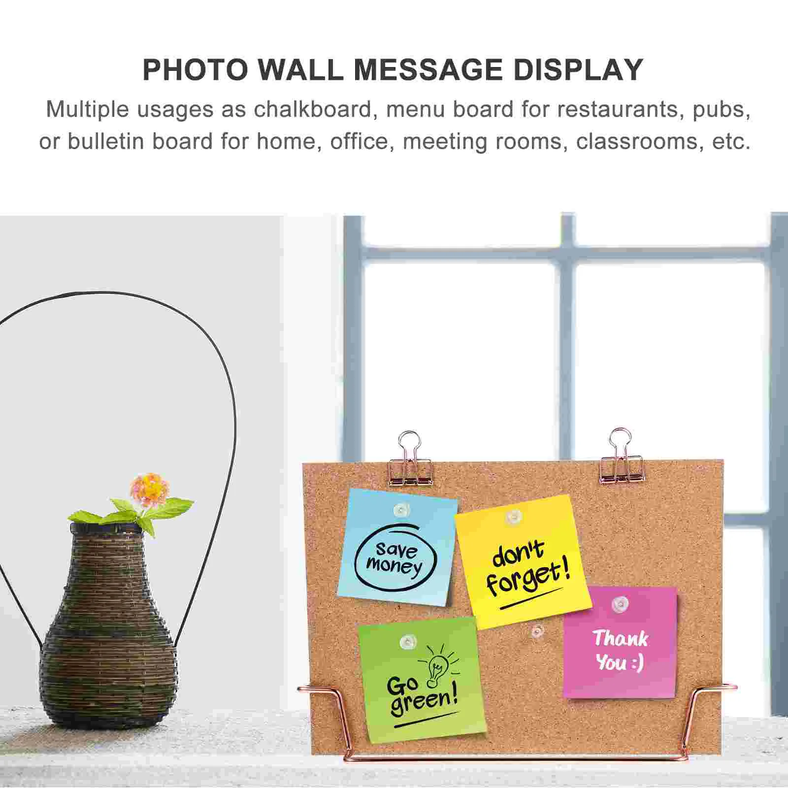 Message Board Cork Office Note Photo Wall Display Bracket Desk Decorations Desktop