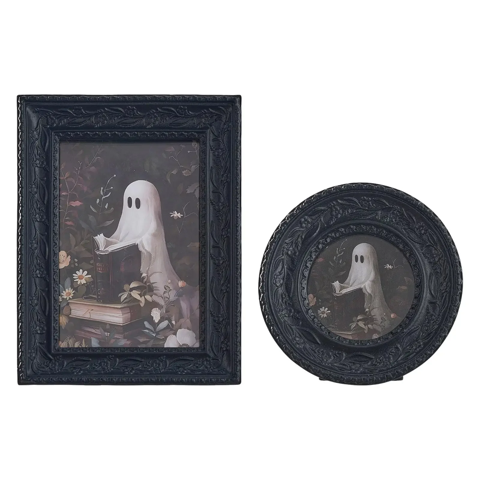 Vintage Design Picture Frame Embossed Photo Frame Black Crafting Tabletop