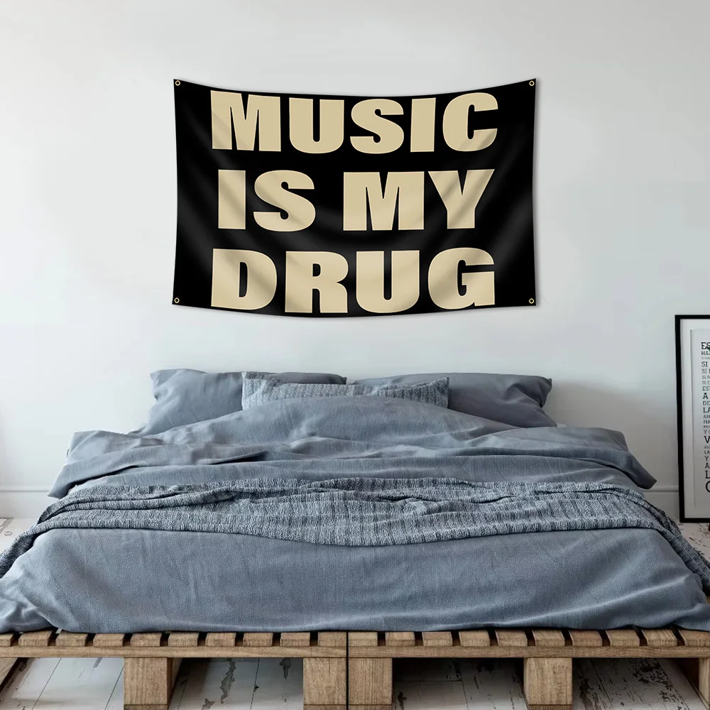 Wall Tapestry & Banner, Music-Themed Flag for Dorm Room Decor, Outdoor Parties, Home Decoration, Outdoor Ban