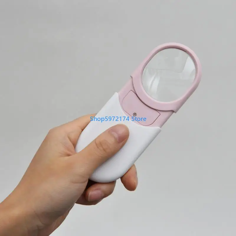 

Y3NB Pocket LED Magnifier 10X Jewelry Reading Glass Pull-type Magnifier