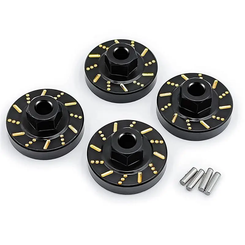 4Pcs Brass Wheel Hex Hub Adapter Axle Counterweight Brake Disc For Traxxas TRX4M 1/18 RC Crawler Car Upgrade Parts