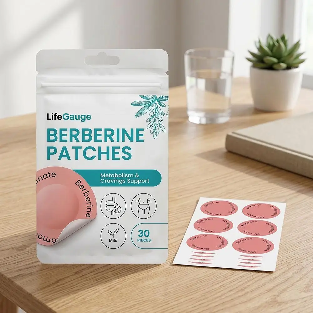 1/3/5bag 30pieces Berberine Metabolism Support Patch Weight management blood circulation sticker Portable daily body care tablet