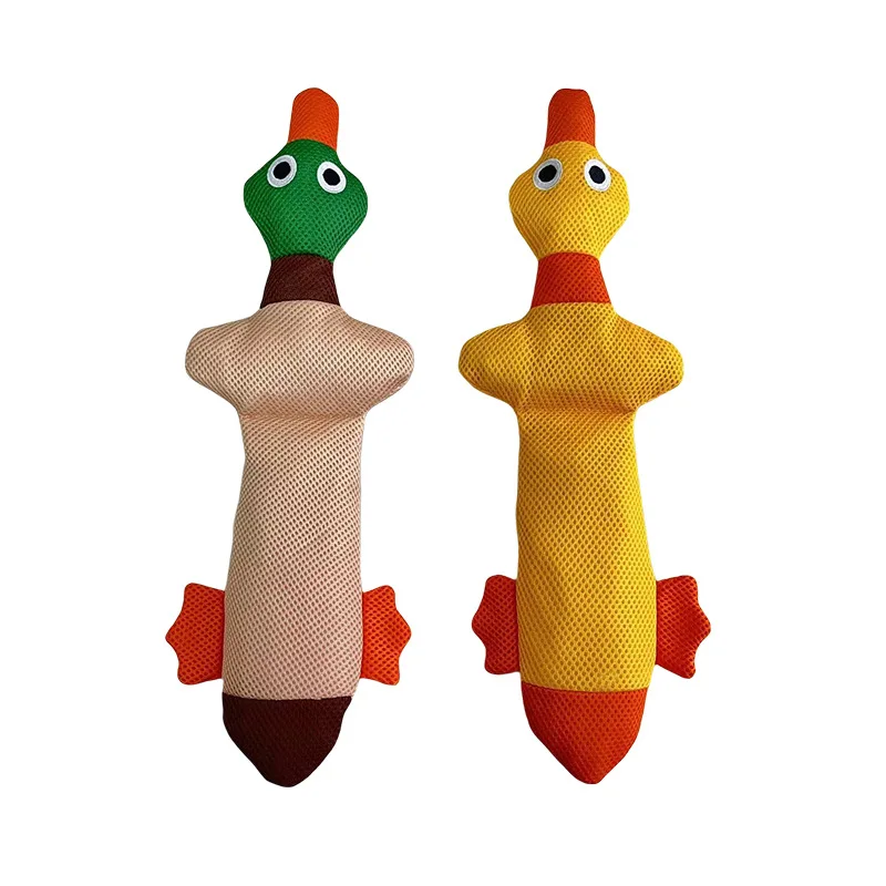 Jouets pour chiens en peluche longs en forme de canard pour petits et grands chiens, résistants aux morsures, nettoyage des dents, jouet interactif pour chiens