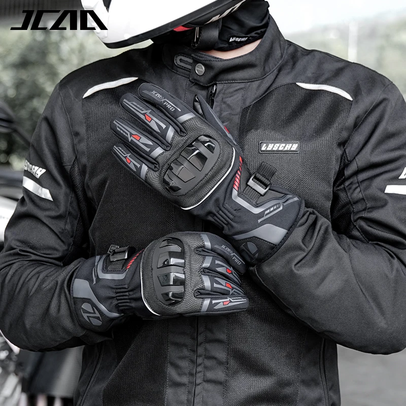 Winter Motorcycle Gloves PVC Shell Waterproof Warm Men Women Touchscreen Guantes Moto Anti-Slip Anti-fall Protective Accessories