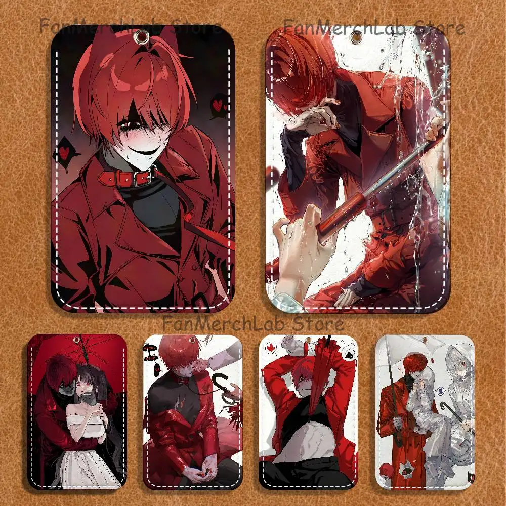 

H-Homicipher Mr.ScarletellaS Anime Cartoon Card Keychain Anime Fashion Pendant Bag ID Door Card Case Bus Card Cute Adult