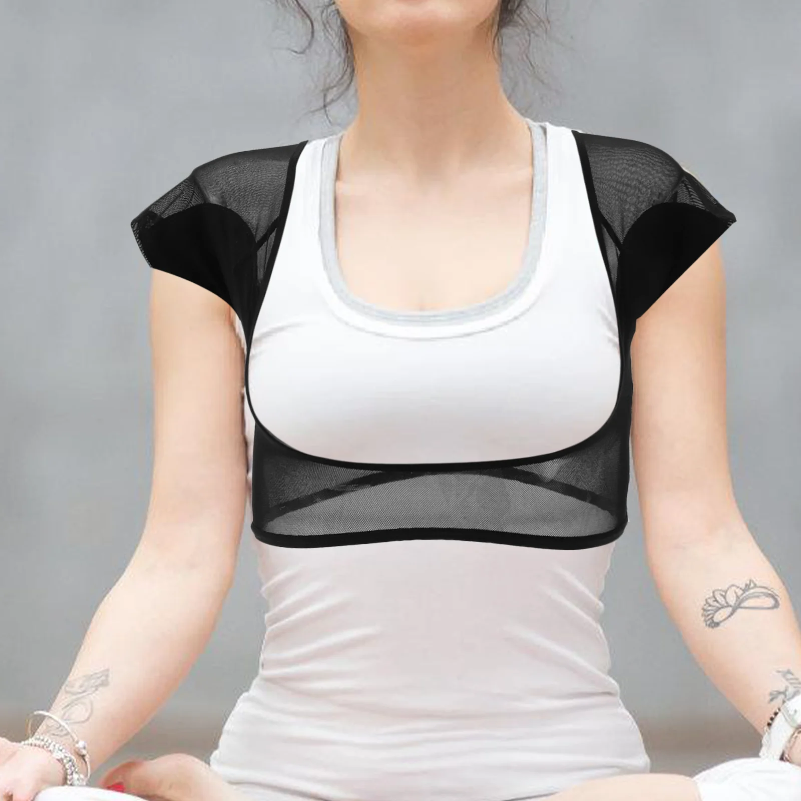 Armpit Covers Sweat Pad Tank Top Shirts for Women Washable Sports Spandex Women's