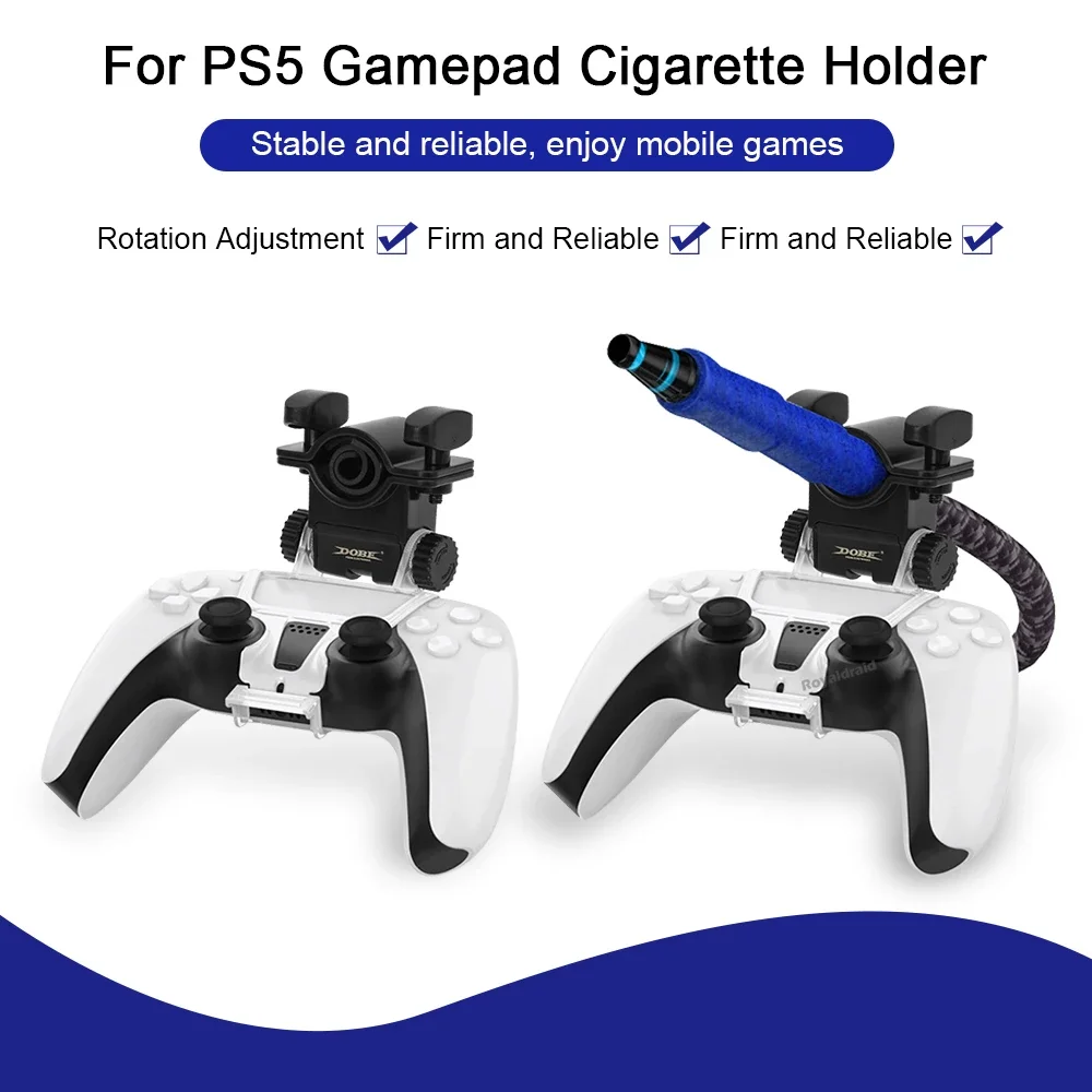 For PS5 Hookah Hose Holder Shisha Aluminum Handle Holder For Playstation 5 Game Controller Chicha Narguile Water Smoking Accesso