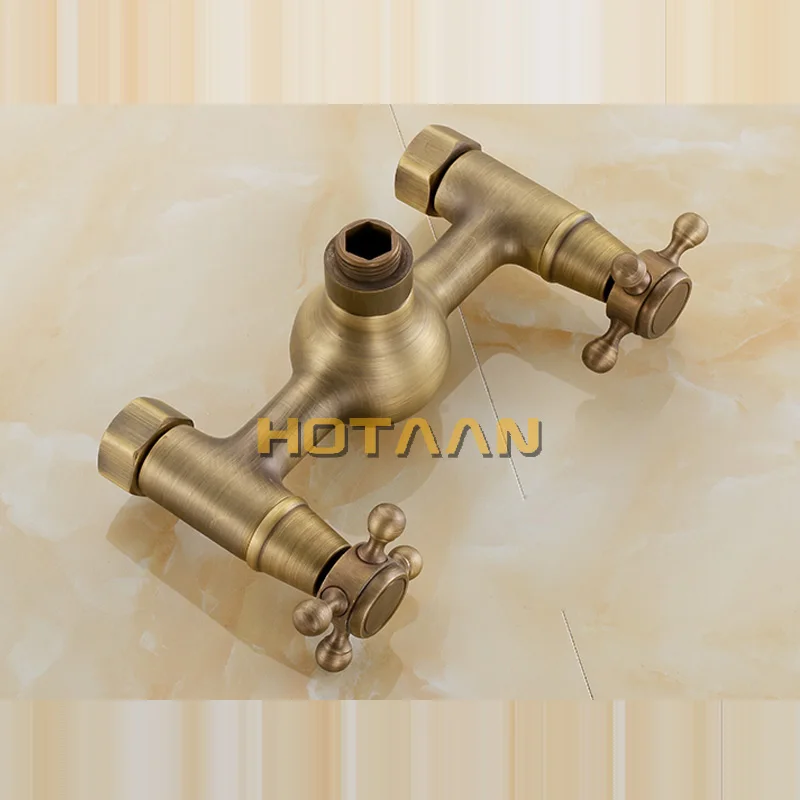 . Antique Brass Bathroom Bath Wall Mounted Hand Held Shower Head Kit Shower Faucet Sets YT-5345-A