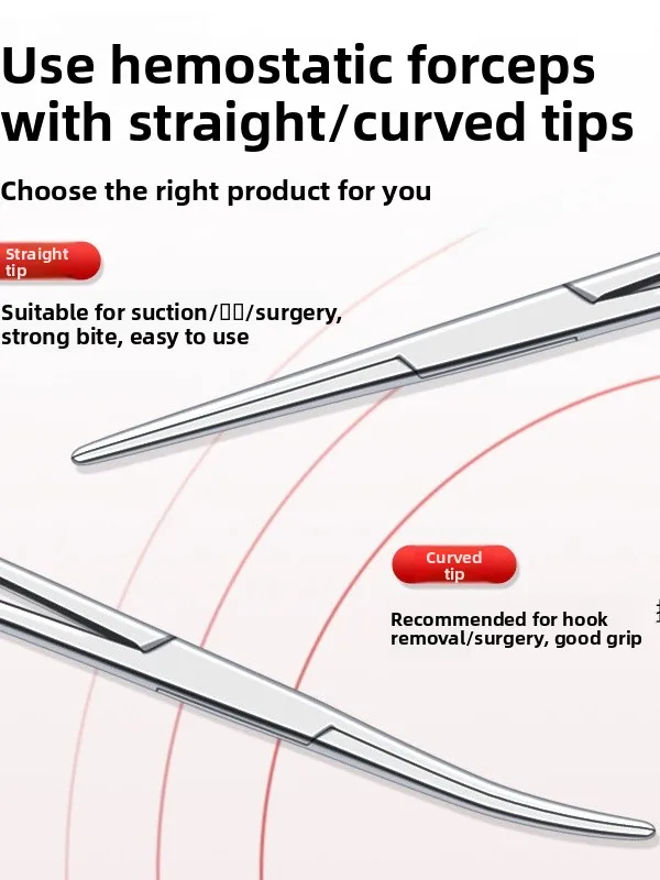 Stainl Steel Pet Blood Stopper Pliers Straight Nose Curved Nose Fiing Vacuum Pliers High Hardn Hook Removal Pliers