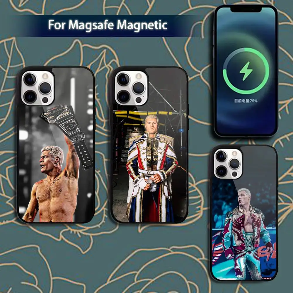

W-Wrestler Cody R-Rhodes Phone Case For iPhone 16,15,14,13,12,11,Pro,Max,Plus,Mini,Magsafe,Magnetic Wireless Charging Case