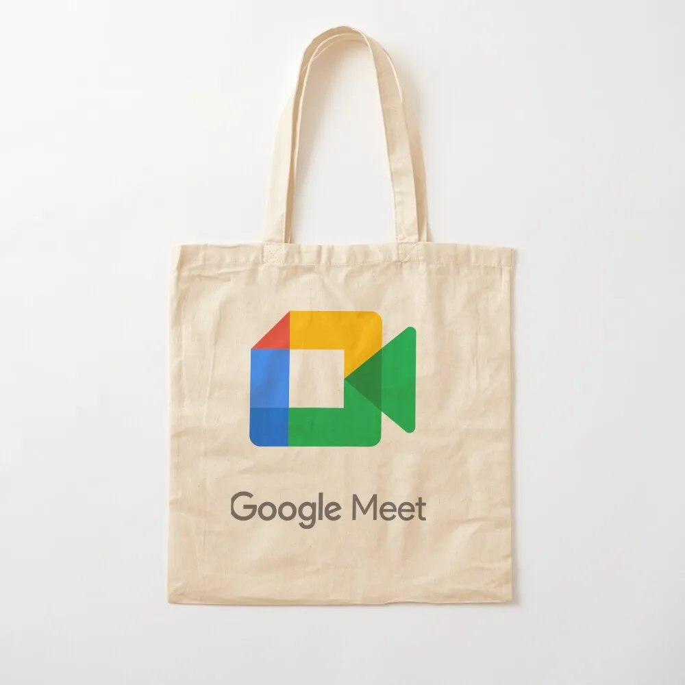 Google Meet (New Logo 2020) Tote Bag Women's handbag Shopper bag Canvas Tote Bag