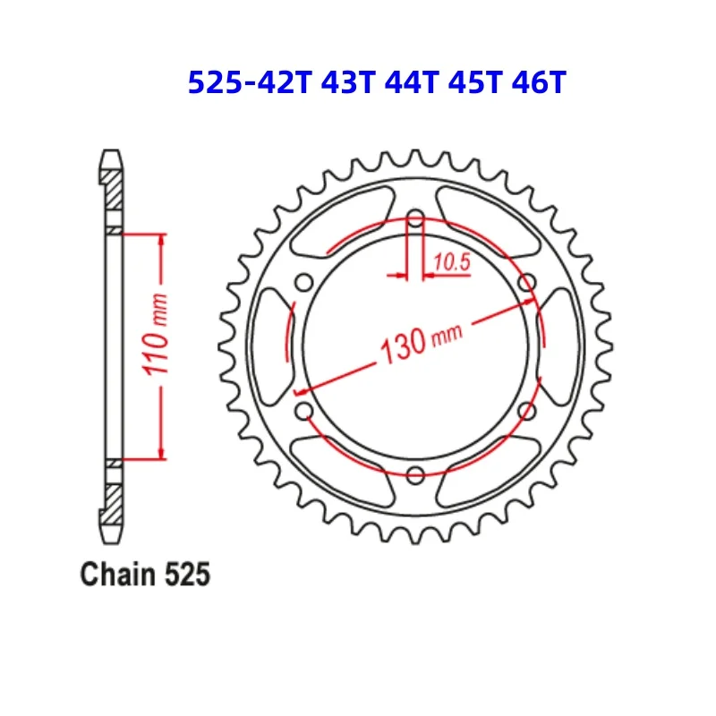 525 Rear Sprocket F…