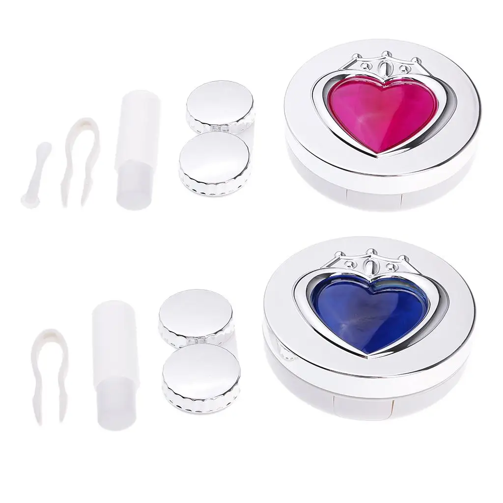 Cute Travel Kit Lenses Storage Contact Lens Case Box Container Holder Set