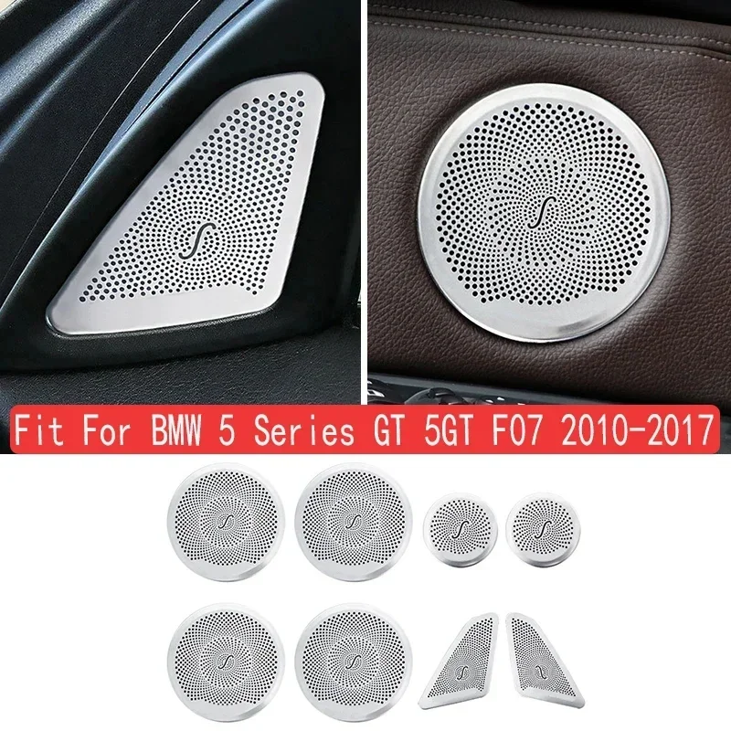 

Car Inner Door Audio Speakers Stereo Panel Decorate Cover Speaker Trim Cover For BMW 5 Series GT 5GT F07 2010-2017