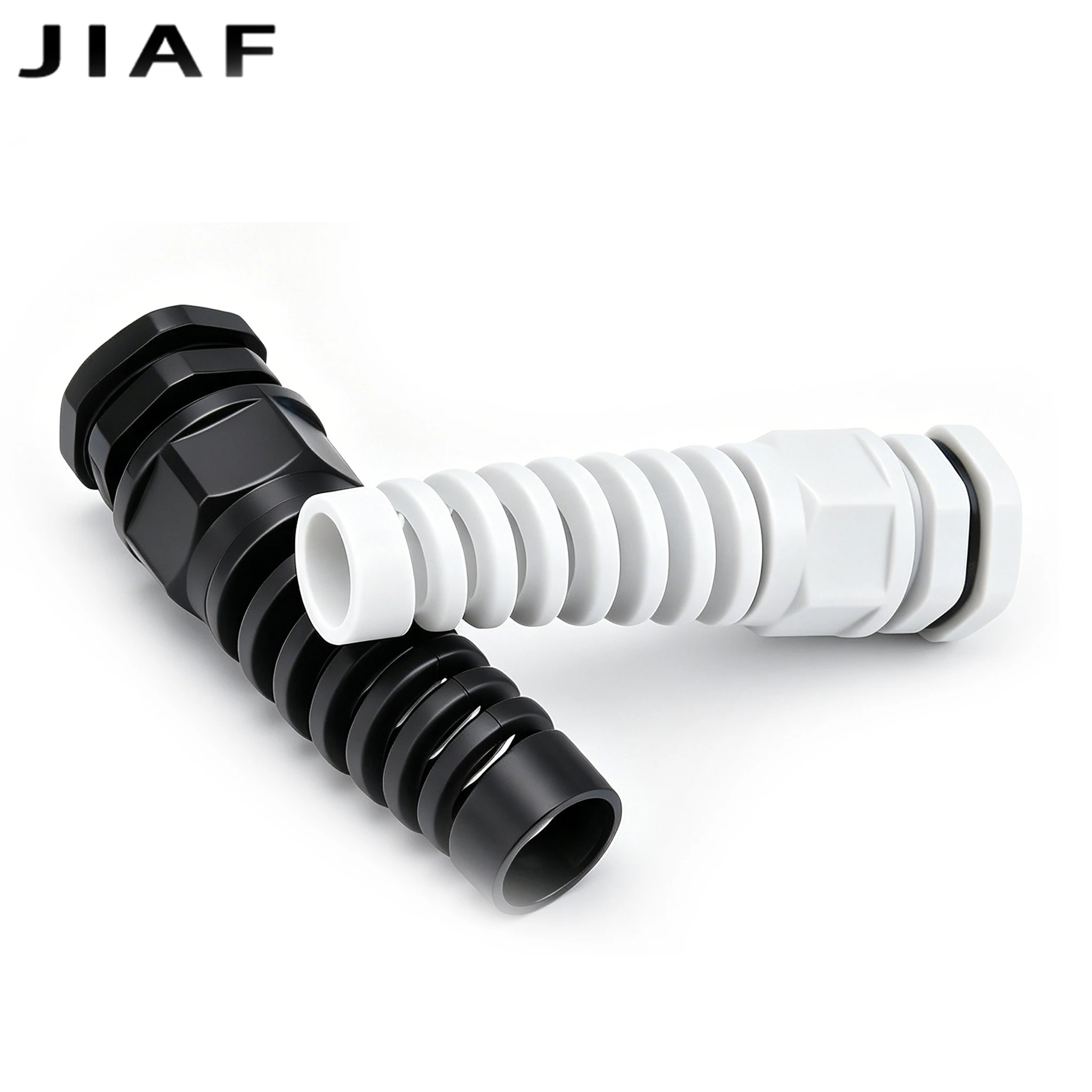 

2/5PCS NPT Waterproof Anti-bending Cable Gland NPT1/4 Plastic Joint Nylon Torsion-proof Glands NPT1/2 Spiral Relief Protector
