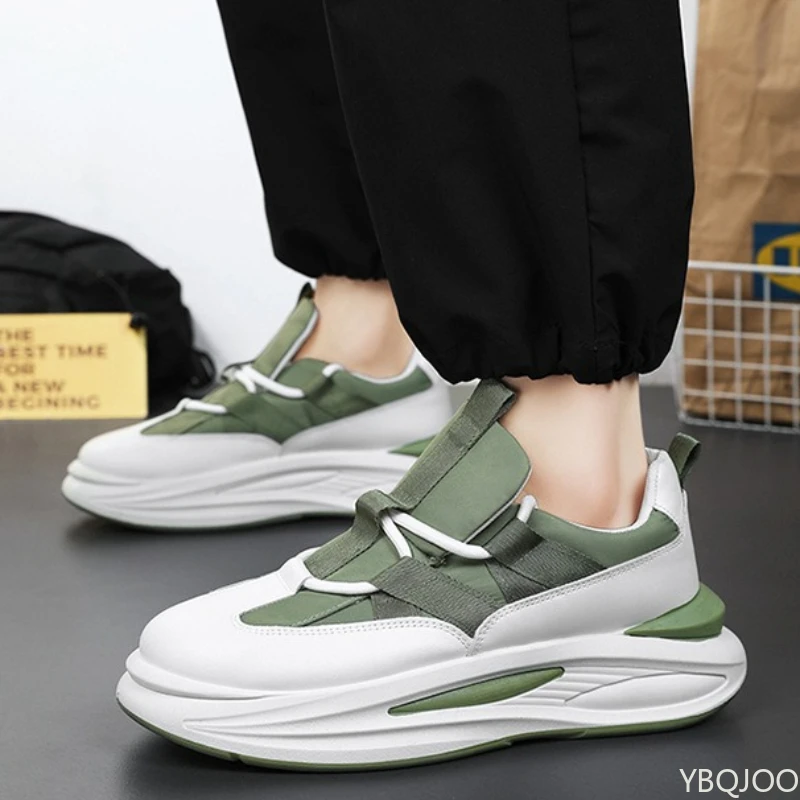 Spring and Autumn Fashion Thick Soled Height Increasing Casual Comfortable Men's Shoes Niche Trend High Top Sports Men's Shoes