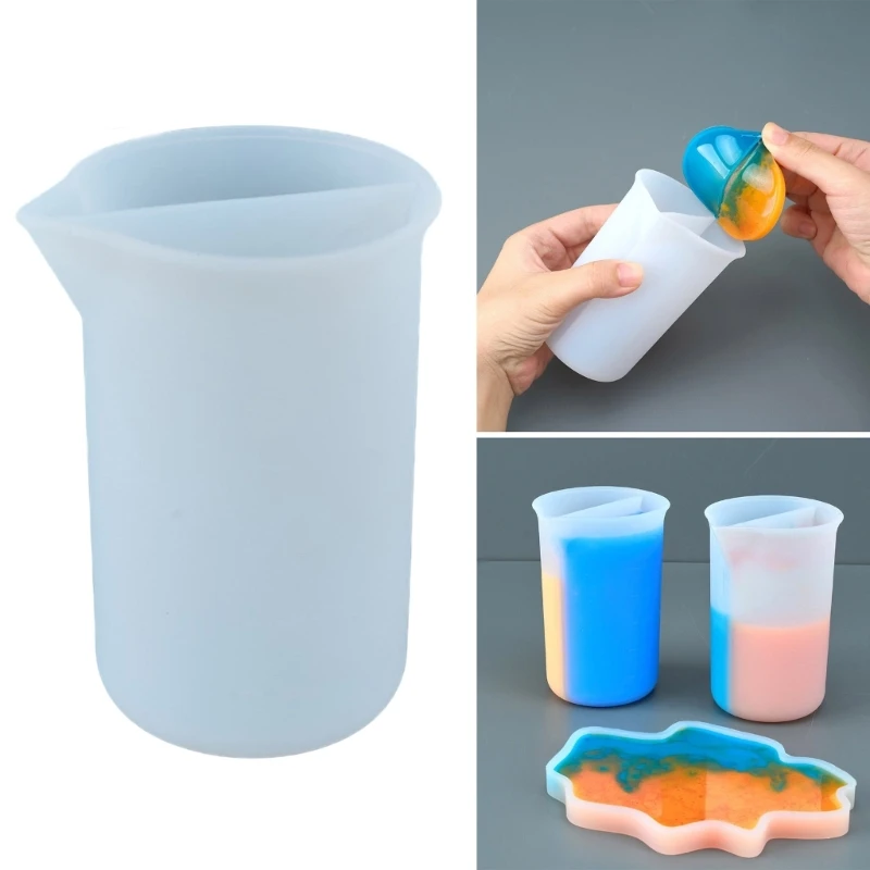 Silicone Pour Split Cup 120ML Fluid Art Cups Silicone Resin Mixing Cup Suitable for Precise Paint and Resin Art Project