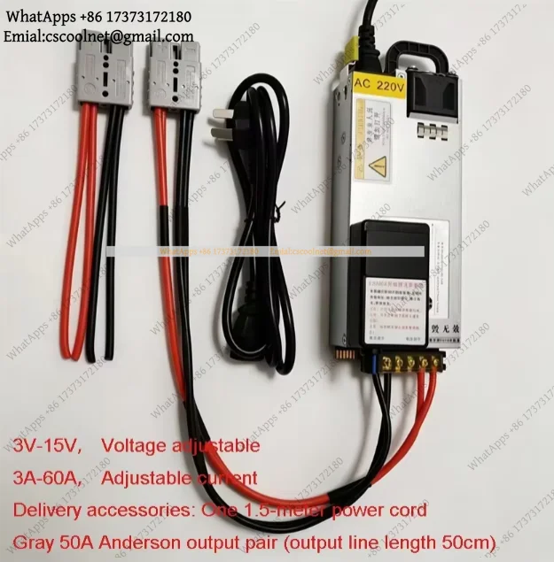 JS02 3-15v 60A100A Lithium Iron Phosphate Charger Ternary Lithium Lead-acid Battery RV Charging Current And Voltage Adjustable