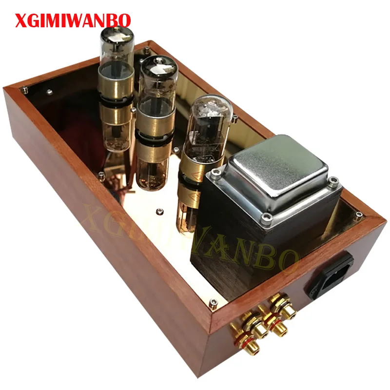 AOSIBAO HIFI 6N8P 6SN7 6H8C CV181 Vacuum Tube Preamp  6Z5P Tube rectification Solid wood Vacuum Tube Preamplifier Amplifier