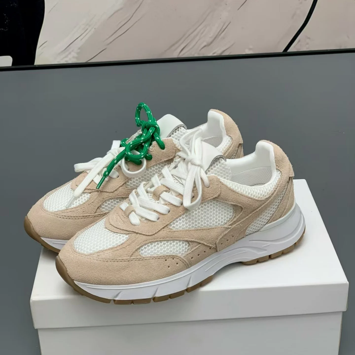 

SIBTTE WCYAN Genuine Leather oes Thi Bot Heightening Dad oes Sports Single oes Casual Faion Outdoor Leisure