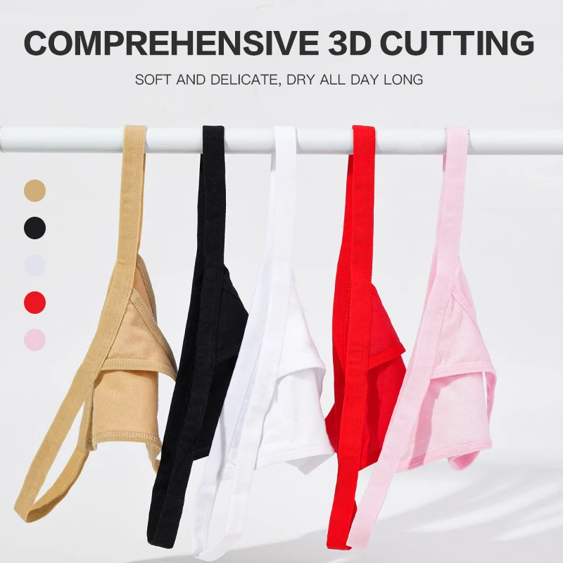 Tangas de algodão sem costura para mulheres, biquíni de cintura baixa, calcinha monocromática confortável fio-dental, cueca sexy, lingerie feminina